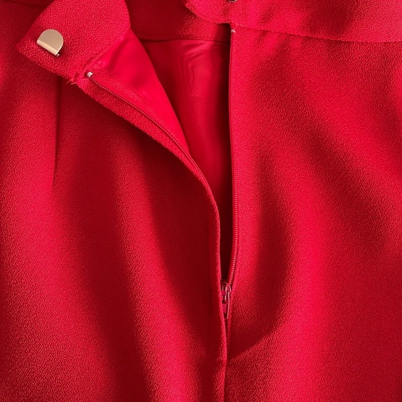 LISA RENE Women’s Red 100% Polyester w/Acetate Lining Pencil Skirt-Plus Size 16 - Picture 4 of 5